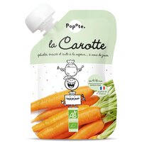 Piure Bio cu 82% morcovi, 4-6 luni, 120 g, Popote