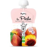 Piure Bio cu 60% piersici, 4-6 luni, 120 g, Popote
