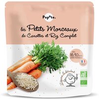 Mancare Bio cu morcovi si orez brun, 8-10 luni, 190 g, Popote