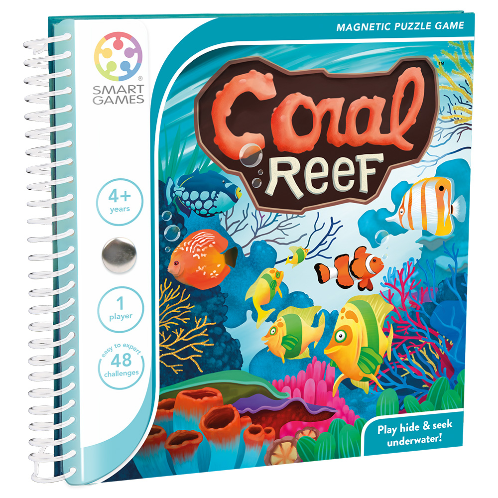 Joc de logica cu 48 de provocari Coral Reef, 4 ani+, Smart Games
