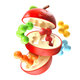 Joc de logica cu 80 de provocari Apple Puzzler, 8 ani+, Smart Games 704897