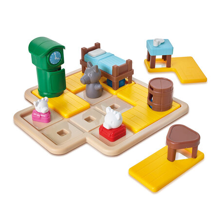 Joc de logica cu 48 de provocari The Wolf & The 7 Goats, 3 ani+, Smart Games 704902
