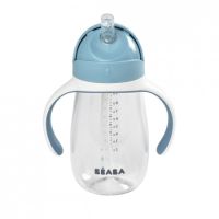 Cana cu pai, albastru, 300 ml, Beaba