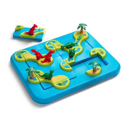 Joc de logica cu 80 de provocari Dinosaurs Mystic Islands, 6 ani+, Smart Games 704921
