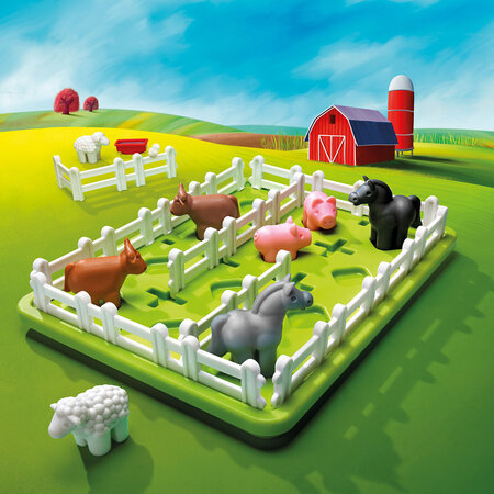 Joc de logica cu 60 de provocari Smart Farmer, 4 ani+, Smart Games 704942