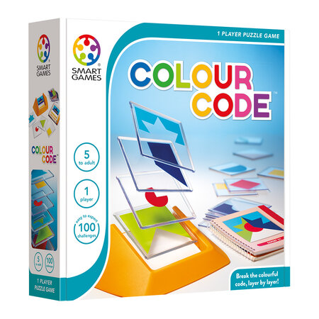 Joc de logica cu 100 de provocari Colour Code, 5 ani+, Smart Games