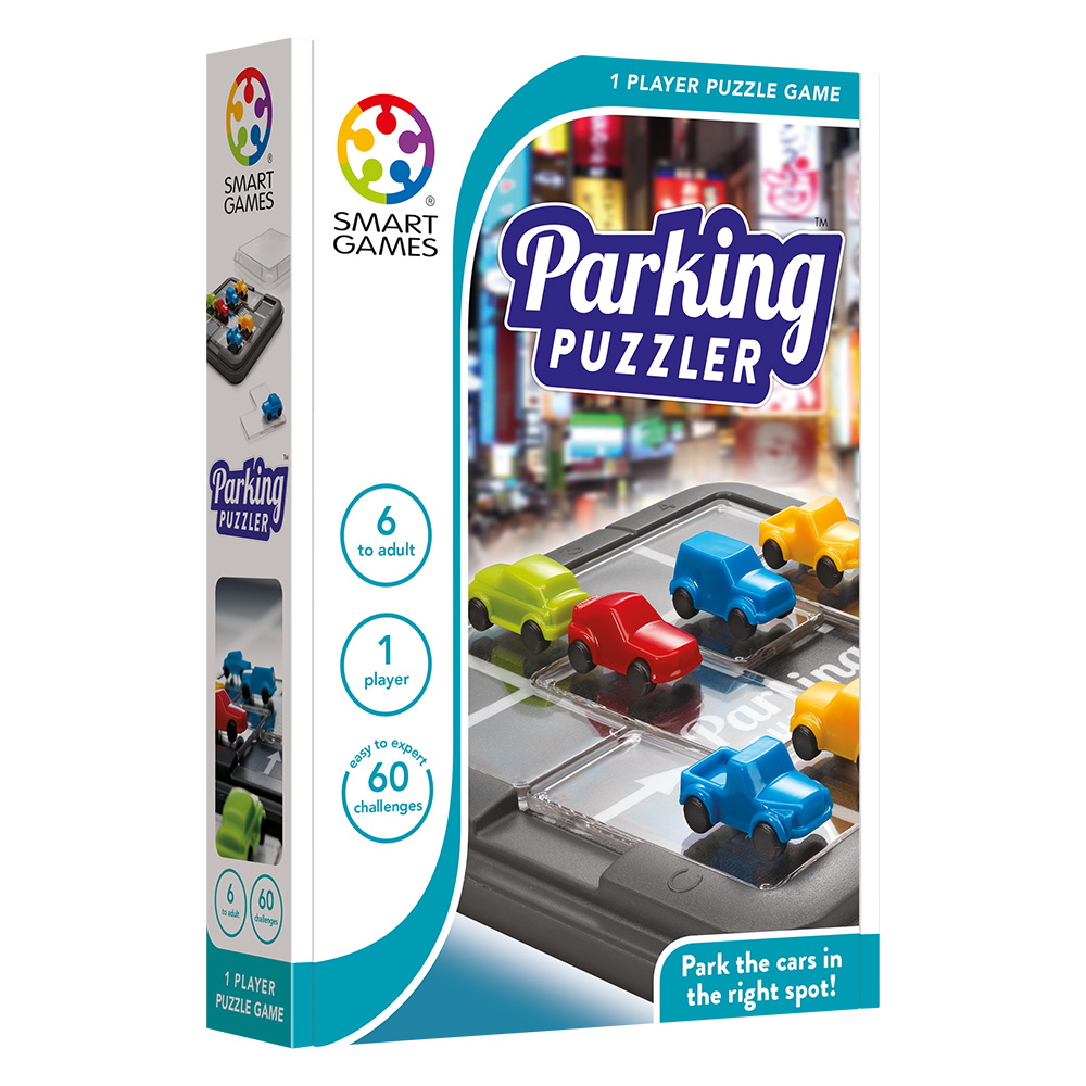 Joc de logica cu 60 de provocari Parking Puzzler, 6 ani+, Smart Games