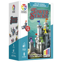 Joc de logica cu 80 de provocari Tower Stacks, 8 ani+, Smart Games