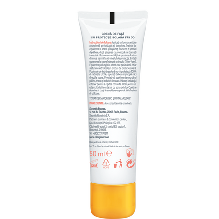 Crema de fata SPF50 anti-age si pete pigmentare Sun, 50 ml, Elmiplant 779922