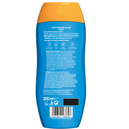 Lapte protectie solara SPF50 Protectie & Hidratare Sun, 200 ml, Elmiplant 780049