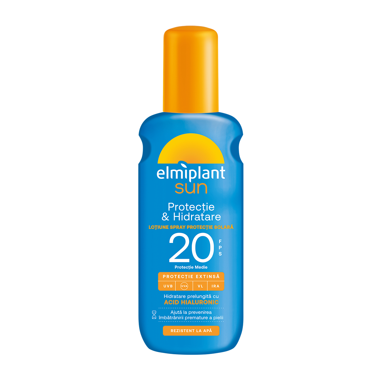 Lotiune spray pentru protectie solara SPF 20, 200 ml, Elmiplant