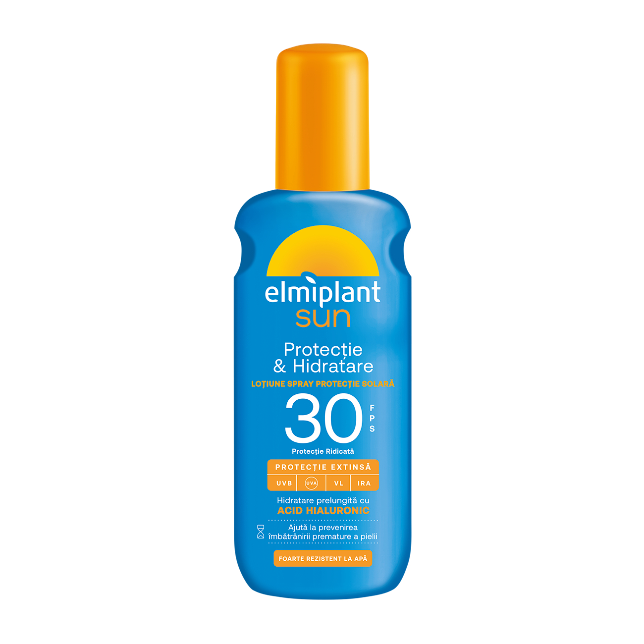 Lotiune spray cu protectie solara ridicata SPF 30 Sun, 200 ml, Elmiplant