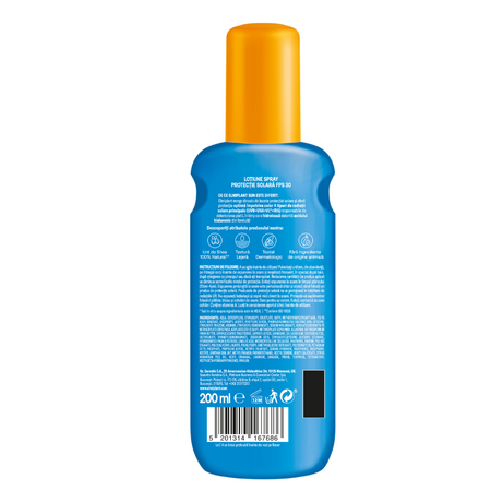 Lotiune spray cu protectie solara ridicata SPF 30 Sun, 200 ml, Elmiplant 780053