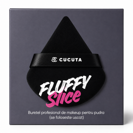 Buretel pentru pudra Fluffy Slice Powder Puff, 1 bucata, Cucuta Beauty 804866