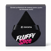 Buretel pentru pudra Fluffy Slice Powder Puff, 1 bucata, Cucuta Beauty