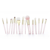 Set pensule pentru make-up Angel's Pink Glow, 15 bucati, Cucuta Beauty