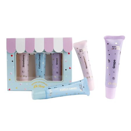 Set de 3 luciuri de buze naturale, 3 x 14 g, Oh Flossy