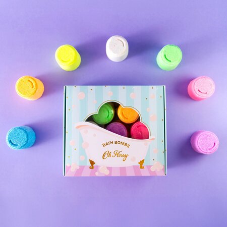 Set de 7 bombe de baie pentru copii, Oh Flossy 705376