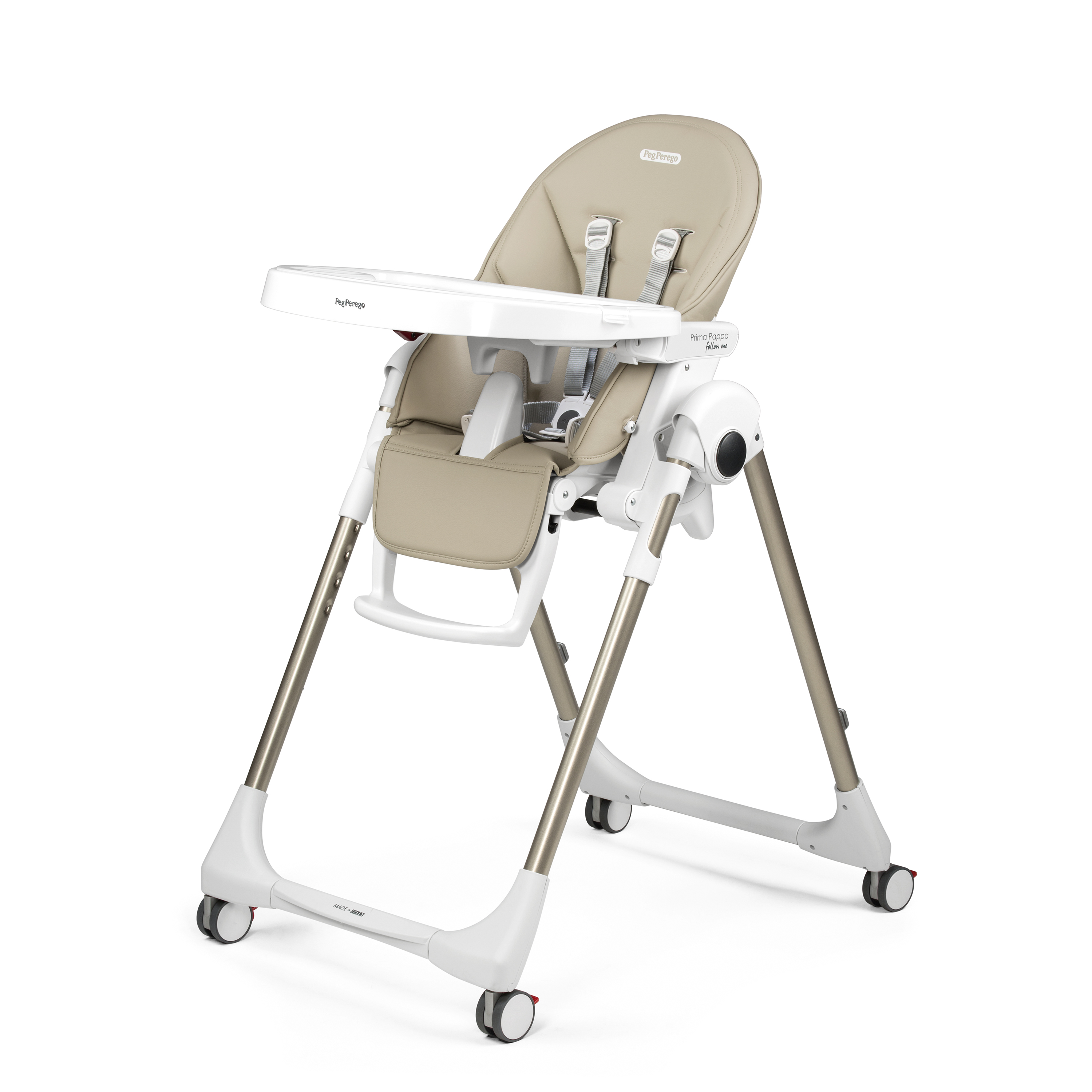 Scaun de masa 2in1 Prima Pappa Zero Follow Me, 0-15 kg, Bej, Peg Perego