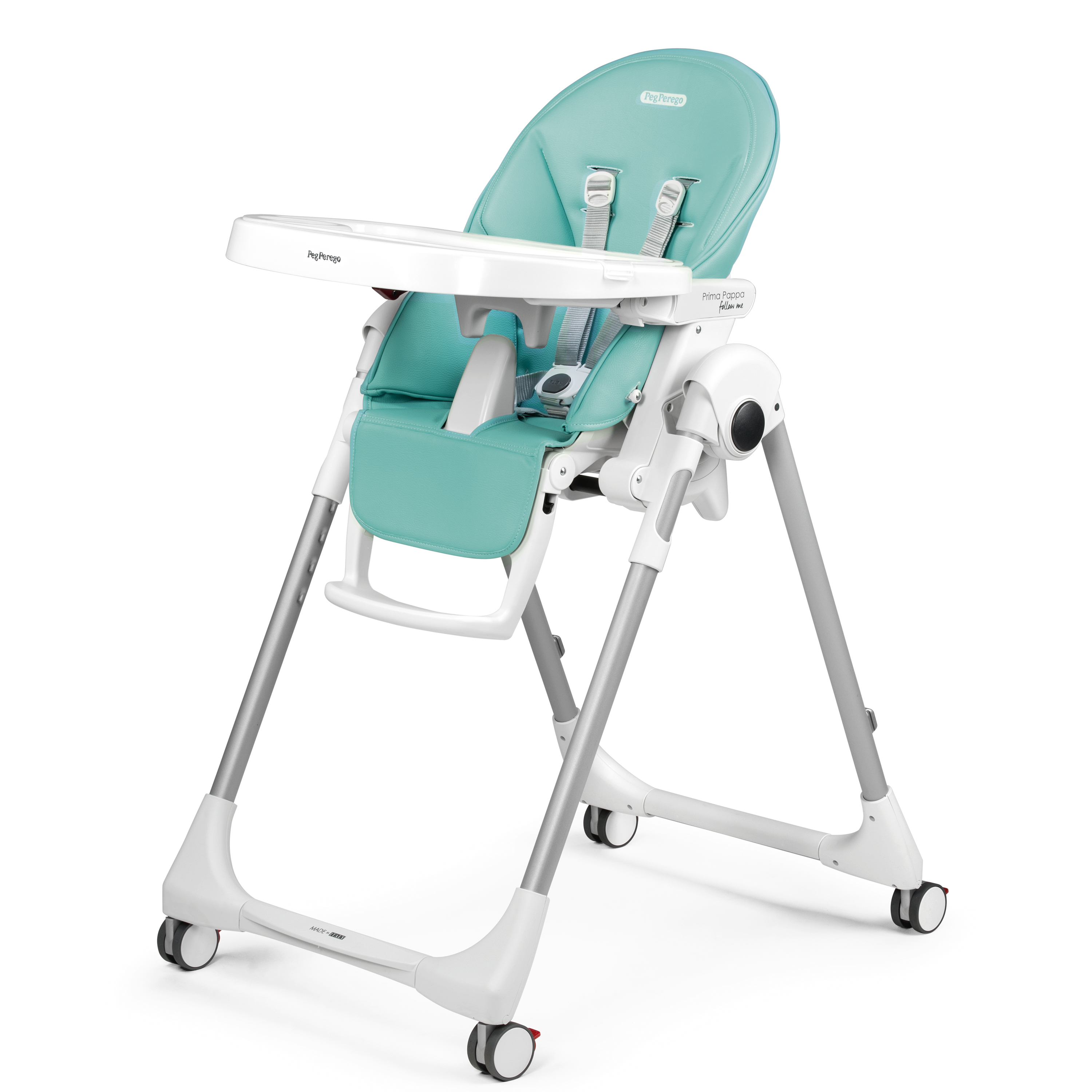 Scaun de masa 2in1 Prima Pappa Zero Follow Me, 0-15 kg, Tahiti Verde, Peg Perego