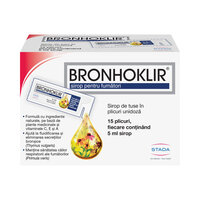 Bronhoklir sirop pentru fumatori, 15 plicuri, Stada