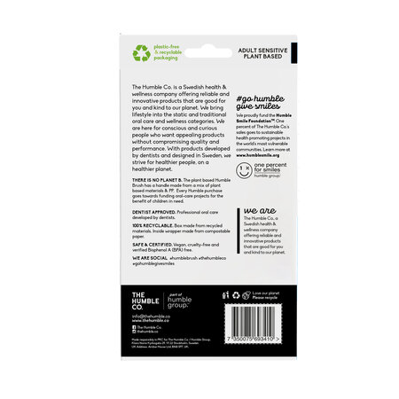 Periuta de dinti pe baza de plante Soft, 5 bucati, The Humble Co 705568