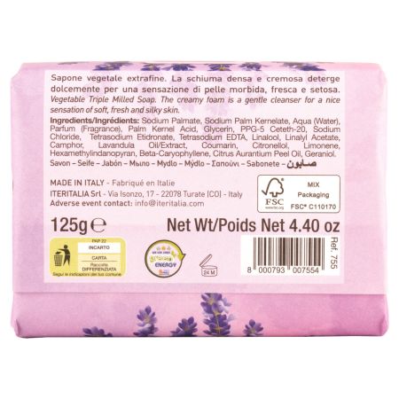 Sapun vegetal, Lavanda, 125 g, Iteritalia 758801