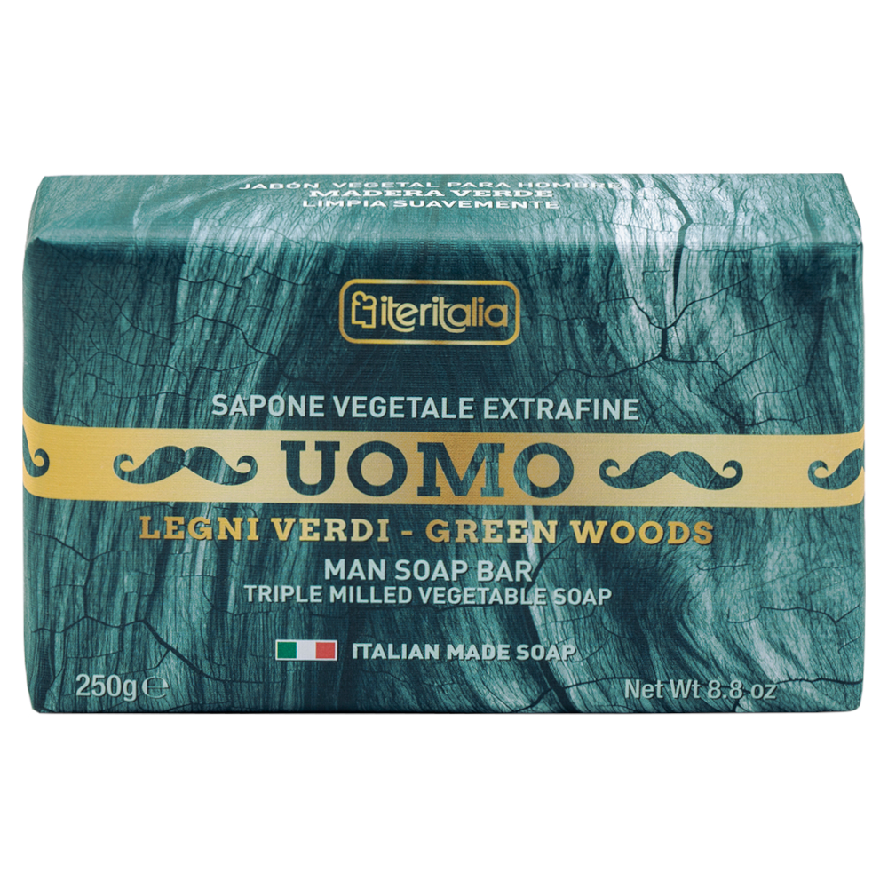Sapun pentru barbati, Lemn Verde, 250 g, Iteritalia