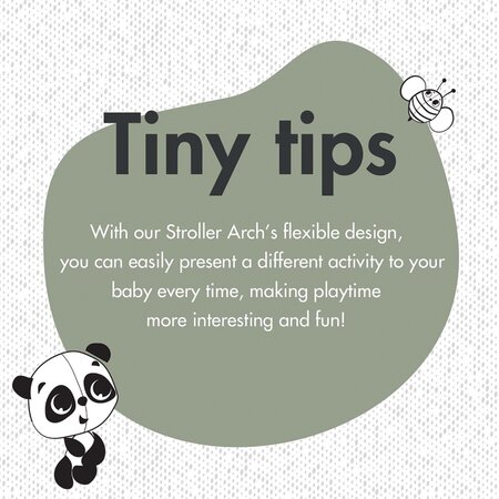 Jucarie pentru carucior Arcada Sunny Stroll, Black & White Decor, + 0 luni, Tiny Love 705696