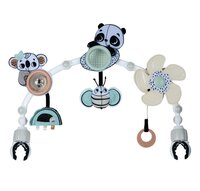 Jucarie pentru carucior Arcada Sunny Stroll, Black & White Decor, + 0 luni, Tiny Love