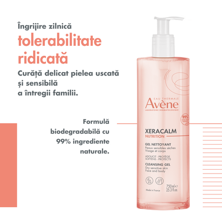 Gel de curatare XeraCalm Nutrition, 750 ml, Avene 705708