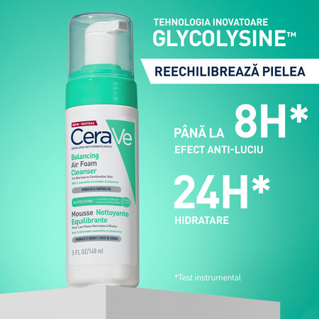 Spuma de curatare reechilibranta pentru ten normal si mixt, 148 ml, CeraVe 705753