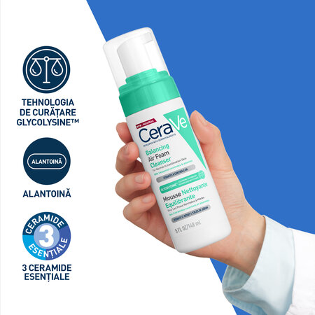 Spuma de curatare reechilibranta pentru ten normal si mixt, 148 ml, CeraVe 705752