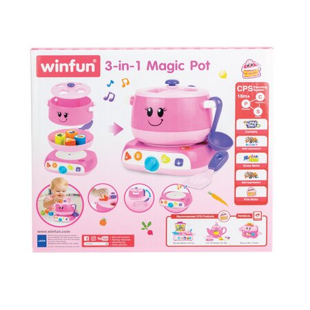 Jucarie interactiva 3 in 1, Oala Magica, + 18 luni, Winfun 705836