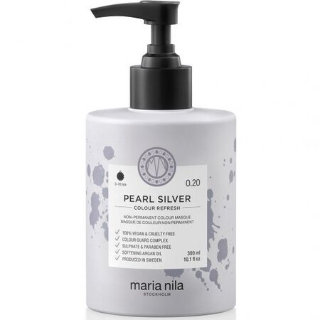 Masca de par nuantatoare Colour Refresh Pearl Silver 0.20, 300 ml, Maria Nila