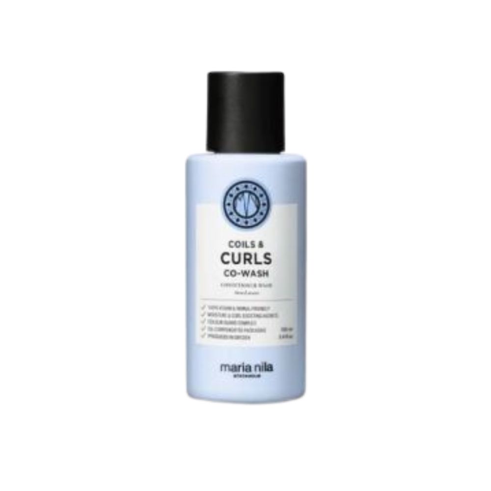 Balsam de par pentru curatare Coils & Curls Co-Wash, 100 ml, Maria Nila