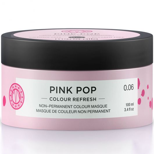 Masca de par nuantatoare Colour Refresh Pink Pop 0.06, 100 ml, Maria Nila