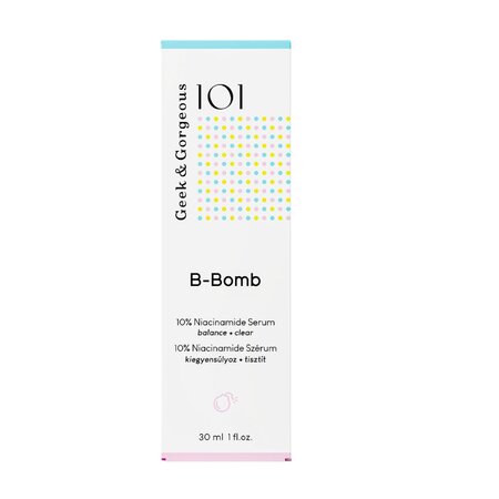 Serum cu 10% Niacinamide + Zinc PCA + Sarcozina B-Bomb, 30 ml, Geek&Gorgeous 760202