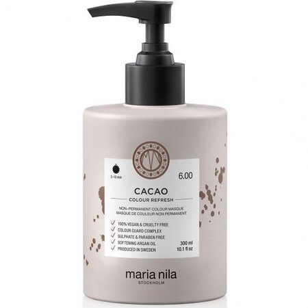 Masca de par nuantatoare Colour Refresh Cacao 6.00, 300 ml, Maria Nila