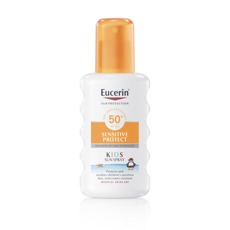 Spray de corp pentru copii SPF50+ Sun Protect Sensitive, 200 ml, Eucerin