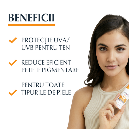 Crema de fata cu SPF50+ Pigment Control Sun Protection, 50 ml, Eucerin 706302
