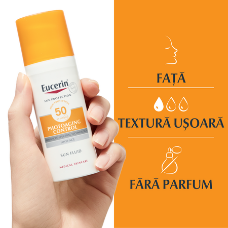 Fluid cu SPF 50+ Photoaging, 50 ml, Eucerin 706319