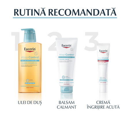 Crema pentru ingrijirea pielii in fazele acute AtopiControl, 40 ml, Eucerin 706346