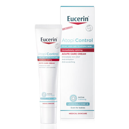 Crema pentru ingrijirea pielii in fazele acute AtopiControl, 40 ml, Eucerin