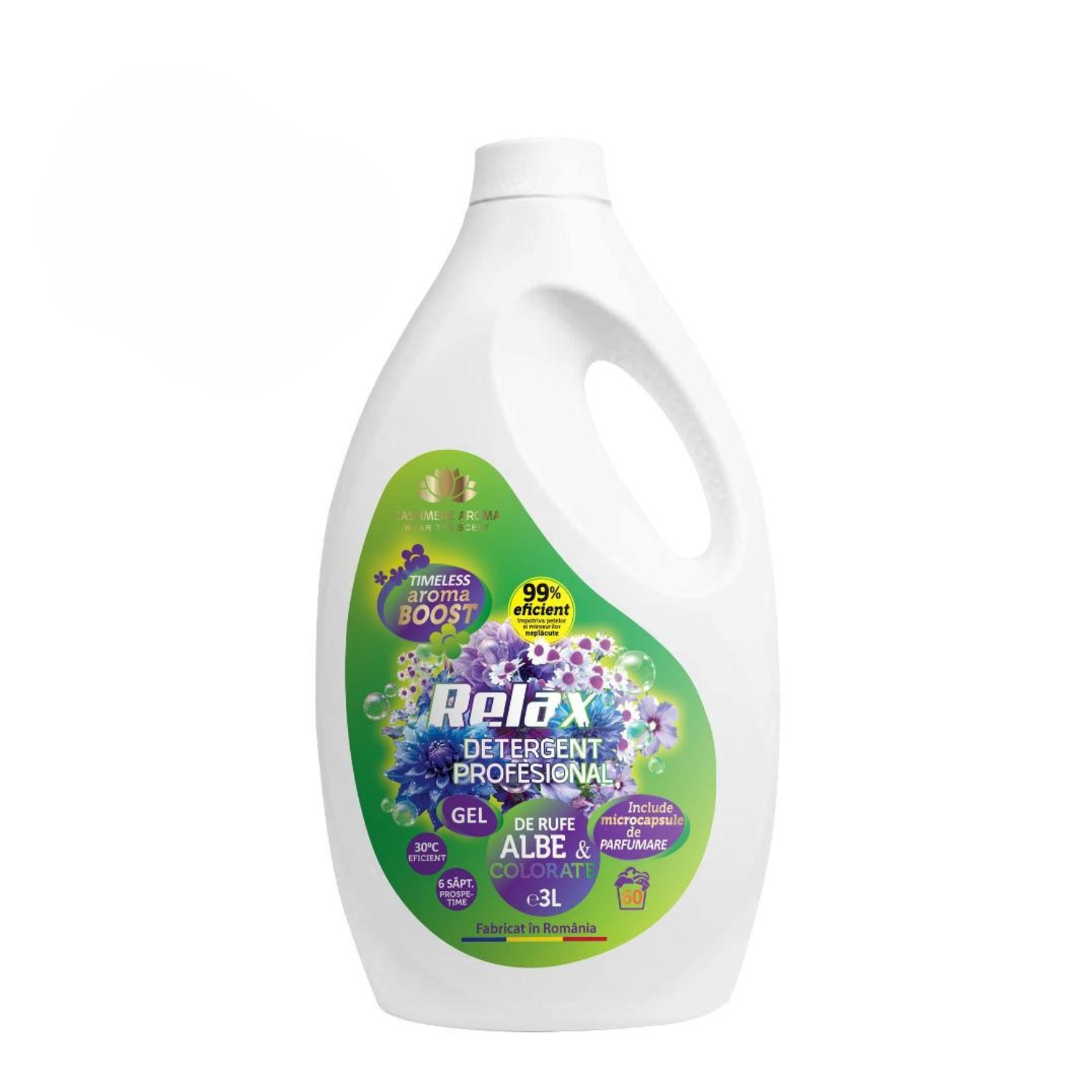 Detergent profesional pentru rufe albe si colorate, Relax, 3 L, Cashmere Aroma