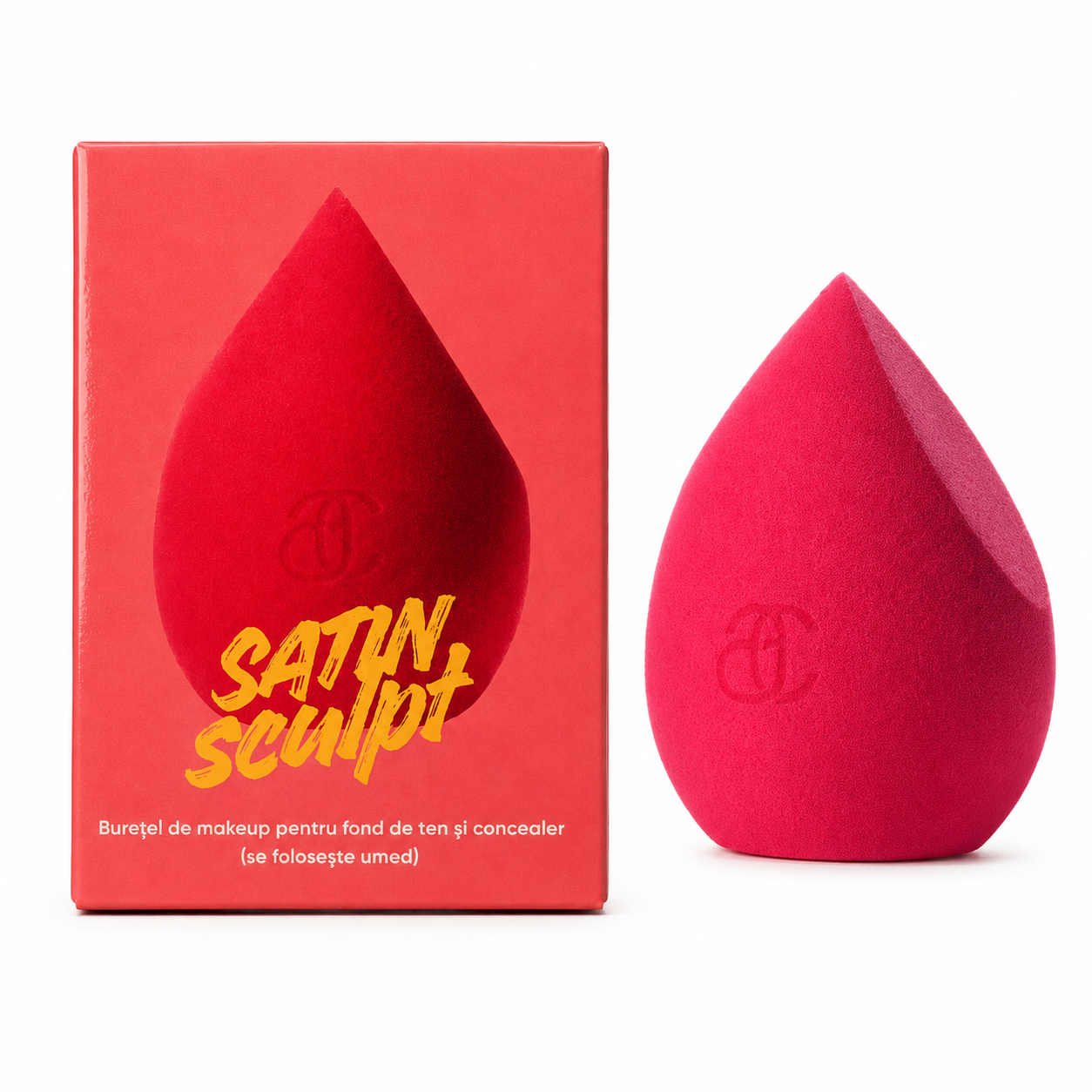 Buretel de machiaj profesional Satin Sculp, 1 bucata, Cucuta Beauty