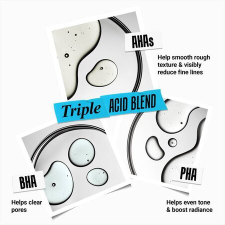 Peeling facial pentru luminozitate cu mix de triplu acizi,  AHA, BHA si PHA, 30 ml, Kiehl's 706398