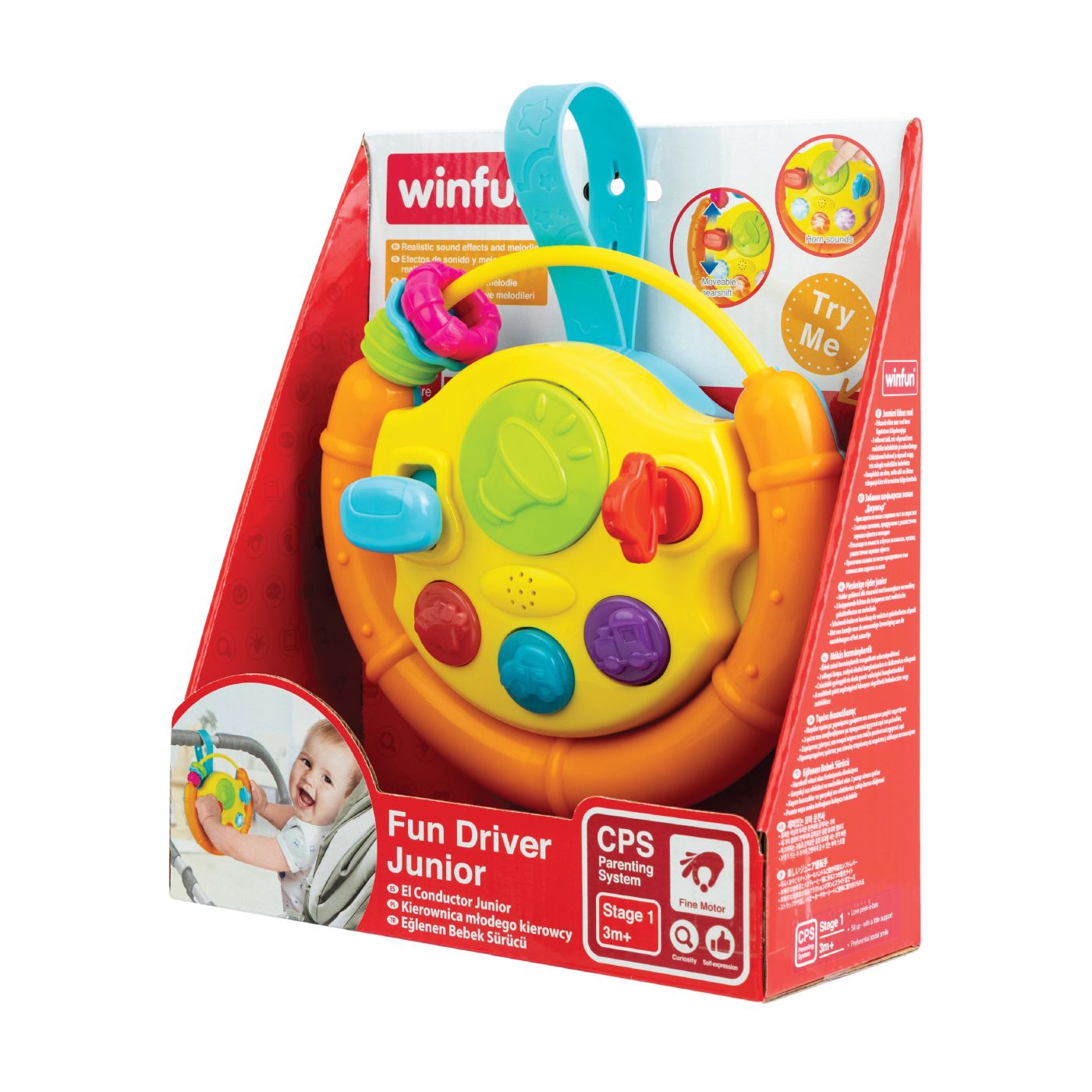 Jucarie interactiva Volan cu activitati, + 3 luni, Winfun