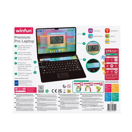 Jucarie interactiva Laptop Premium Pro, + 4 ani, Winfun 706447