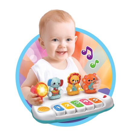 Jucarie interactiva Pian cu Animalute, + 1 an, Winfun 706449